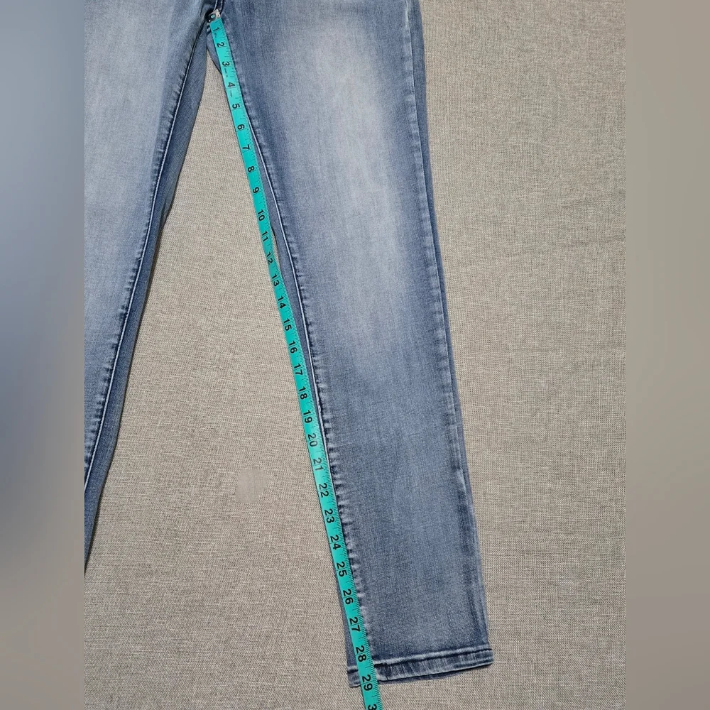 KanCan Jeans Stretchy Skinny Jeans Distressed Faded Light Blue Size W 13 / 30